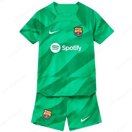 Barcelona Goalkeeper Kids Football Kit 23/24 – Green